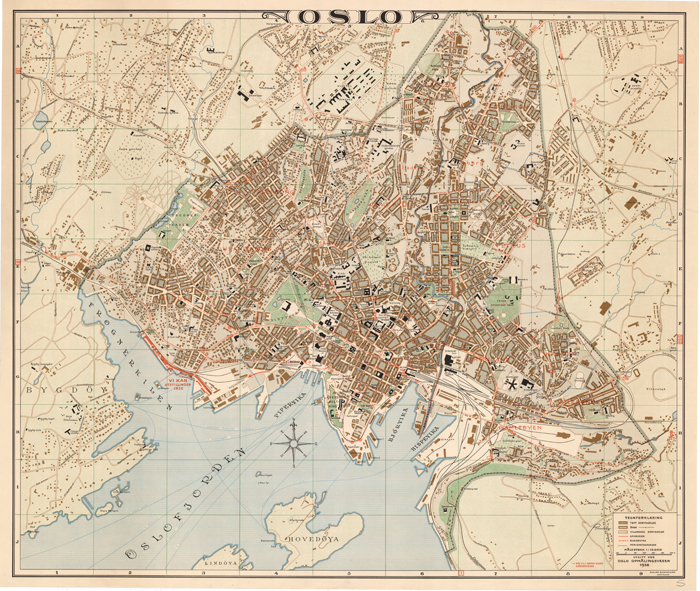 Kart over Oslo 1938